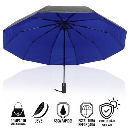 Imagem de Guarda Chuva Automático Grande Com Proteção Solar Sombrinha / 1053A