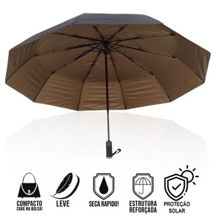 Imagem de Guarda Chuva Automático Grande Com Proteção Solar Sombrinha 1053A