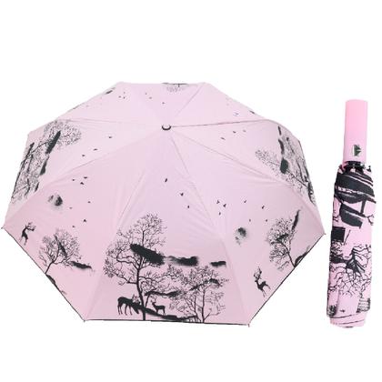 Imagem de Guarda Chuva Automático Hastes Duplas Reforçado Contra Vento Com Proteção Solar Blackout Cabe Na Bolsa / 1058A