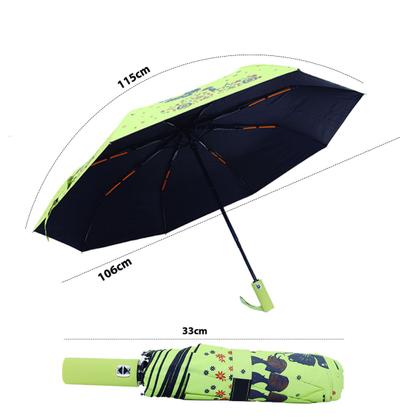 Imagem de Guarda Chuva Automático Hastes Duplas Reforçado Contra Vento Com Proteção Solar Blackout Cabe Na Bolsa / 1058A