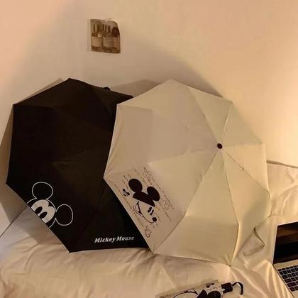 Imagem de Guarda-chuva Automático Kawaii Do Mickey Mouse Para Crianças, Protetor Solar, Dupla Utilização,