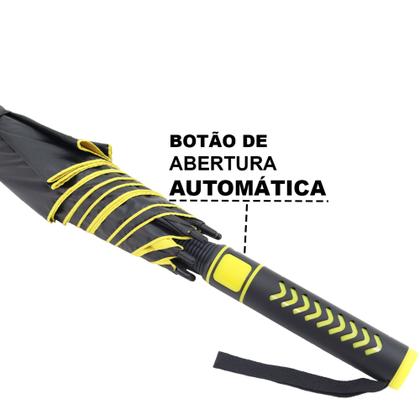 Imagem de Guarda Chuva Automático Preto Tecido Duplo Grande Reforçado 7008