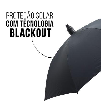 Imagem de Guarda Chuva Automático Preto Tecido Duplo Grande Reforçado 7008