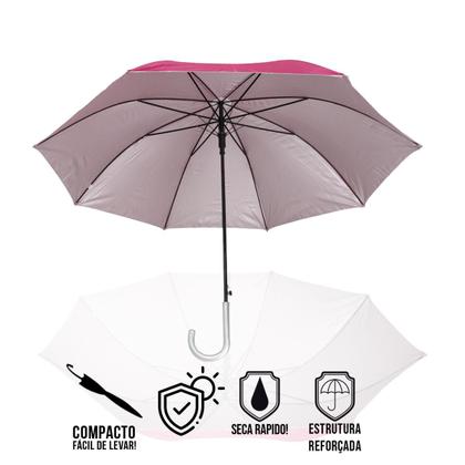 Imagem de Guarda Chuva Automático Reforçado Copinho E Proteção Solar  0213