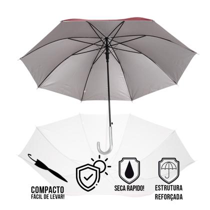 Imagem de Guarda Chuva Automático Reforçado Copinho e Proteção Solar l 0213 copinho