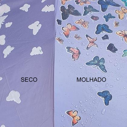 Imagem de Guarda Chuva Blackout Proteção UV com Estampas que mudam de cor quando molha: Cores Sortidas