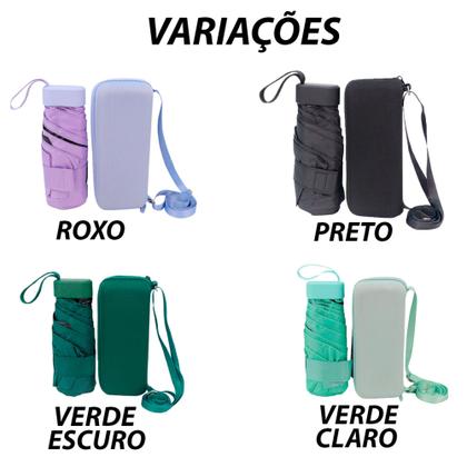 Imagem de Guarda-chuva BOLSINHA Estiloso com Alça e com Proteção Solar UV Compacto Design Moderno e Elegante
