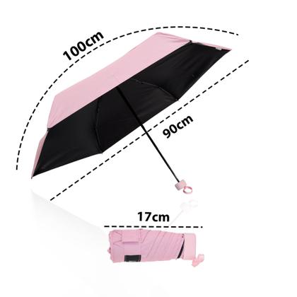 Imagem de Guarda-chuva BOLSINHA Estiloso com Alça e  com Proteção Solar UV Compacto Design Moderno e Elegante