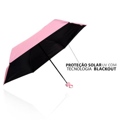 Imagem de Guarda-chuva BOLSINHA Estiloso com Alça e com Proteção Solar UV Compacto Design Moderno e Elegante