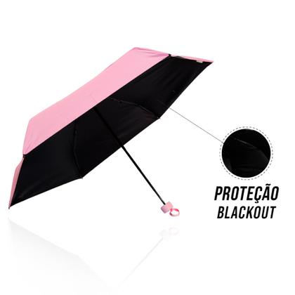 Imagem de Guarda-chuva BOLSINHA Estiloso com Alça e  com Proteção Solar UV Compacto Design Moderno e Elegante