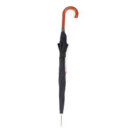 Imagem de Guarda Chuva Clássico Grande Preto Fazzoletti Automático 104cm Longo Cabo de Madeira
