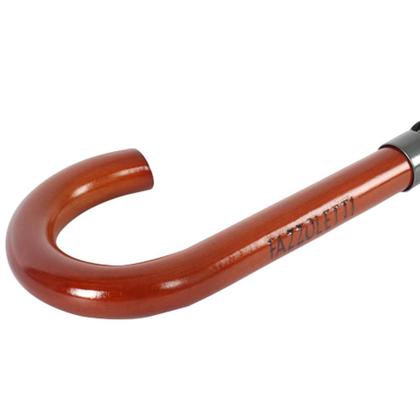 Imagem de Guarda Chuva Clássico Grande Preto Fazzoletti Automático 104cm Longo Cabo de Madeira