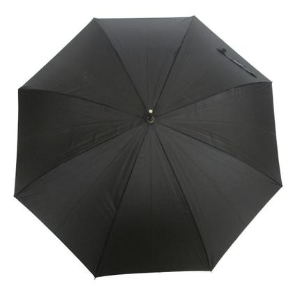 Imagem de Guarda Chuva Clássico Grande Preto Fazzoletti Automático 104cm Longo Cabo de Madeira