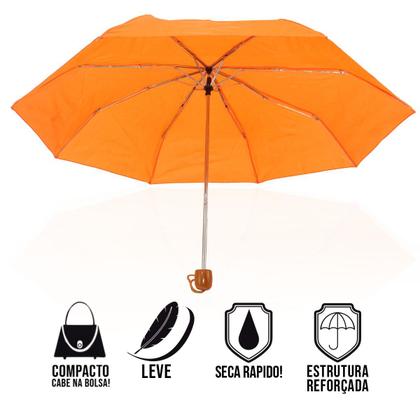 Imagem de Guarda-chuva Compacto Unissex com Variações de Cores Vibrantes e Elegantes um Design Atual Reforçado e Resistente