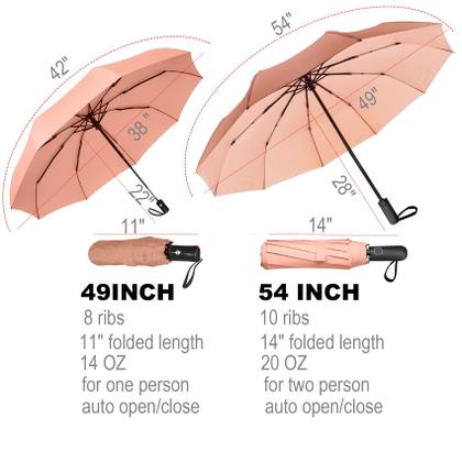 Imagem de Guarda-chuva de viagem compacto SIEPASA à prova de vento 107,5 cm rosa