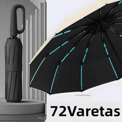 Imagem de Guarda-chuva Dobrável Automático À Prova De Vento Com Proteção UV Para Homens E Mulheres