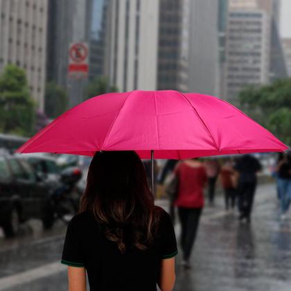 Imagem de Guarda Chuva Grande Reforçado Cabe Na Bolsa Colorido Liso Sombrinha Com Proteção Solar  BLACKOUT