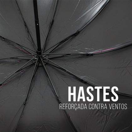 Imagem de Guarda Chuva Grande Reforçado Cabe Na Bolsa Colorido Liso Sombrinha Com Proteção Solar  BLACKOUT