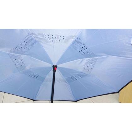 Imagem de Guarda Chuva Invertido Original EUA Alta Qualidade - Azul Bebê - Tamanho G - 110cm