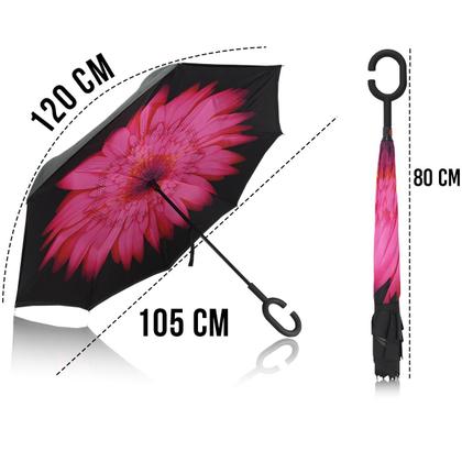 Imagem de Guarda Chuva Invertido Reforçado Tecido Duplo  Invertido Estampado