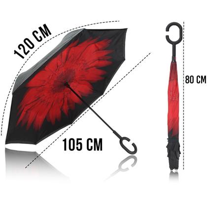 Imagem de Guarda Chuva Invertido Reforçado Tecido Duplo  Invertido Estampado