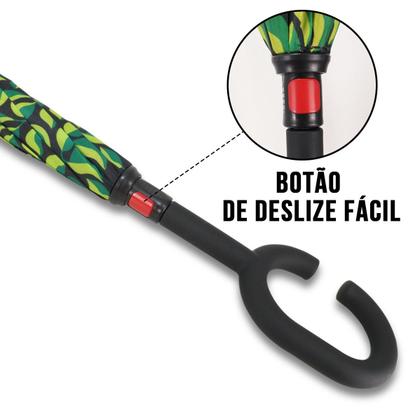 Imagem de Guarda Chuva Invertido Reforçado Tecido Duplo  Invertido Estampado