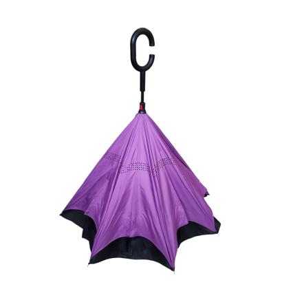 Imagem de Guarda Chuva Invertido Tecido Duplo Impermeável Reforçado Sombrinha