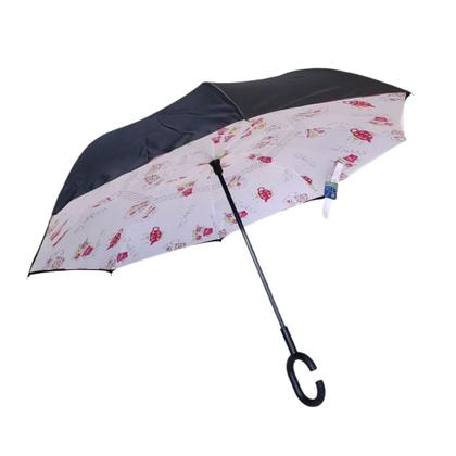Imagem de Guarda Chuva Invertido Tecido Duplo Impermeável Reforçado Sombrinha