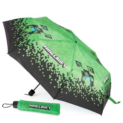 Imagem de Guarda-chuva Minecraft Kids Transparente Dome Dobrável Preto/Verde