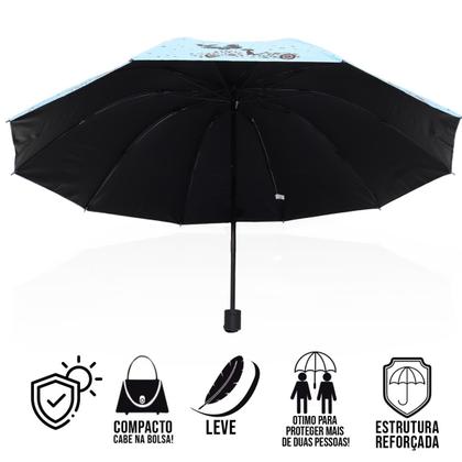 Imagem de Guarda chuva Reforçado com Proteção Solar Grande Amplitude Tecido Resistente Cabe na Bolsa Abertura Manual - BORBOLETA