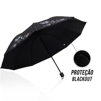 Imagem de Guarda chuva Reforçado com Proteção Solar Grande Amplitude Tecido Resistente Cabe na Bolsa Abertura Manual - BORBOLETA