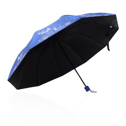 Imagem de Guarda chuva Reforçado com Proteção Solar Grande Amplitude Tecido Resistente Cabe na Bolsa Abertura Manual - BORBOLETA