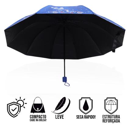 Imagem de Guarda chuva Reforçado com Proteção Solar Grande Amplitude Tecido Resistente Cabe na Bolsa Abertura Manual - BORBOLETA