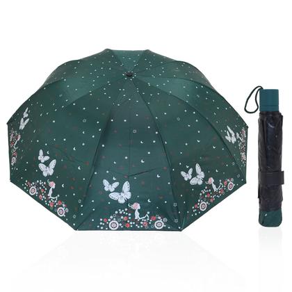 Imagem de Guarda chuva Reforçado com Proteção Solar Grande Amplitude Tecido Resistente Cabe na Bolsa Abertura Manual - BORBOLETA