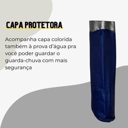 Imagem de Guarda-chuva Sombrinha Colorido Pequeno com Proteção UV Conforto Térmico