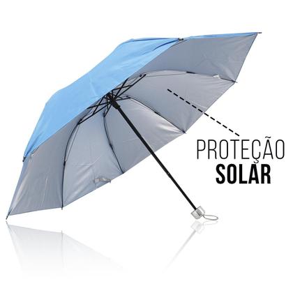Imagem de Guarda Chuva Sombrinha Com Proteção Solar UV Resistente Contra Vento Unissex Compacto Resistente Leve Confortavel / 1050