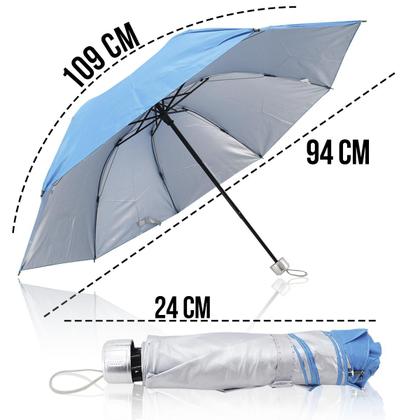 Imagem de Guarda Chuva Sombrinha Com Proteção Solar UV Resistente Contra Vento Unissex Compacto Resistente Leve Confortavel / 1050