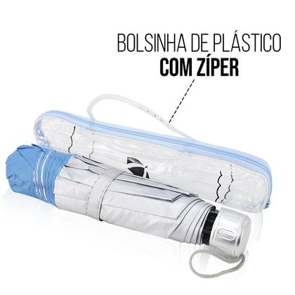 Imagem de Guarda Chuva Sombrinha Com Proteção Solar UV Resistente Contra Vento Unissex Compacto Resistente Leve Confortavel / 1050