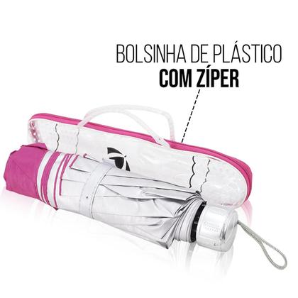Imagem de Guarda Chuva Sombrinha Com Proteção Solar UV Resistente Contra Vento Unissex Compacto Resistente Leve Confortavel / 1050