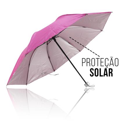 Imagem de Guarda Chuva Sombrinha Com Proteção Solar UV Resistente Contra Vento Unissex Compacto Resistente Leve Confortavel / 1050