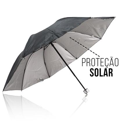 Imagem de Guarda Chuva Sombrinha Com Proteção Solar UV Resistente Contra Vento Unissex Compacto Resistente Leve Confortavel / 1050