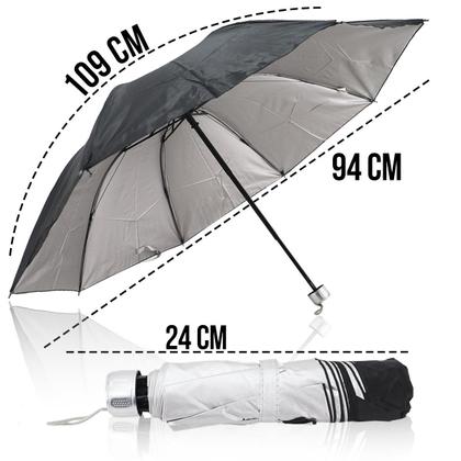 Imagem de Guarda Chuva Sombrinha Com Proteção Solar UV Resistente Contra Vento Unissex Compacto Resistente Leve Confortavel / 1050