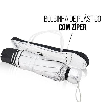 Imagem de Guarda Chuva Sombrinha Com Proteção Solar UV Resistente Contra Vento Unissex Compacto Resistente Leve Confortavel / 1050