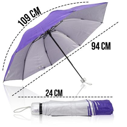 Imagem de Guarda Chuva Sombrinha Com Proteção Solar UV Resistente Contra Vento Unissex Compacto Resistente Leve Confortavel / 1050