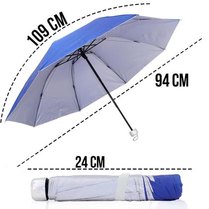 Imagem de Guarda Chuva Sombrinha Com Proteção Solar UV Resistente Contra Vento Unissex Compacto Resistente Leve Confortavel / 1050