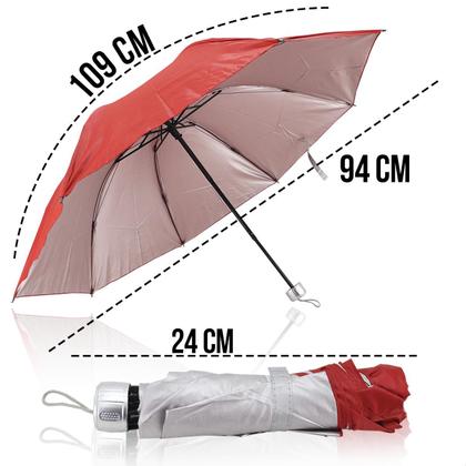 Imagem de Guarda Chuva Sombrinha Com Proteção Solar UV Resistente Contra Vento Unissex Compacto Resistente Leve Confortavel / 1050