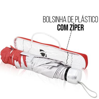 Imagem de Guarda Chuva Sombrinha Com Proteção Solar UV Resistente Contra Vento Unissex Compacto Resistente Leve Confortavel / 1050