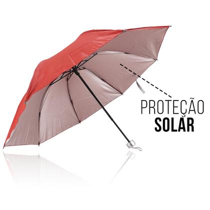 Imagem de Guarda Chuva Sombrinha Com Proteção Solar UV Resistente Contra Vento Unissex Compacto Resistente Leve Confortavel / 1050