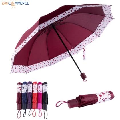 Imagem de Guarda Chuva Sombrinha Grande Com Bolinha Cabo Emborrachado