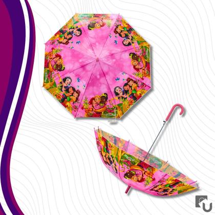 Imagem de Guarda Chuva Sombrinha Infantil Criança Princesas Rosa Disney Quebra Sol Umbrela Tuut
